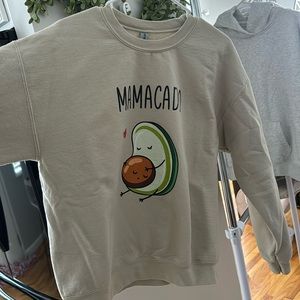 MAMACADO pregnancy crewneck sweatshirt in light tan - Size: L